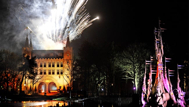 Vuurwerk bij de officiële opening van Bosrijk